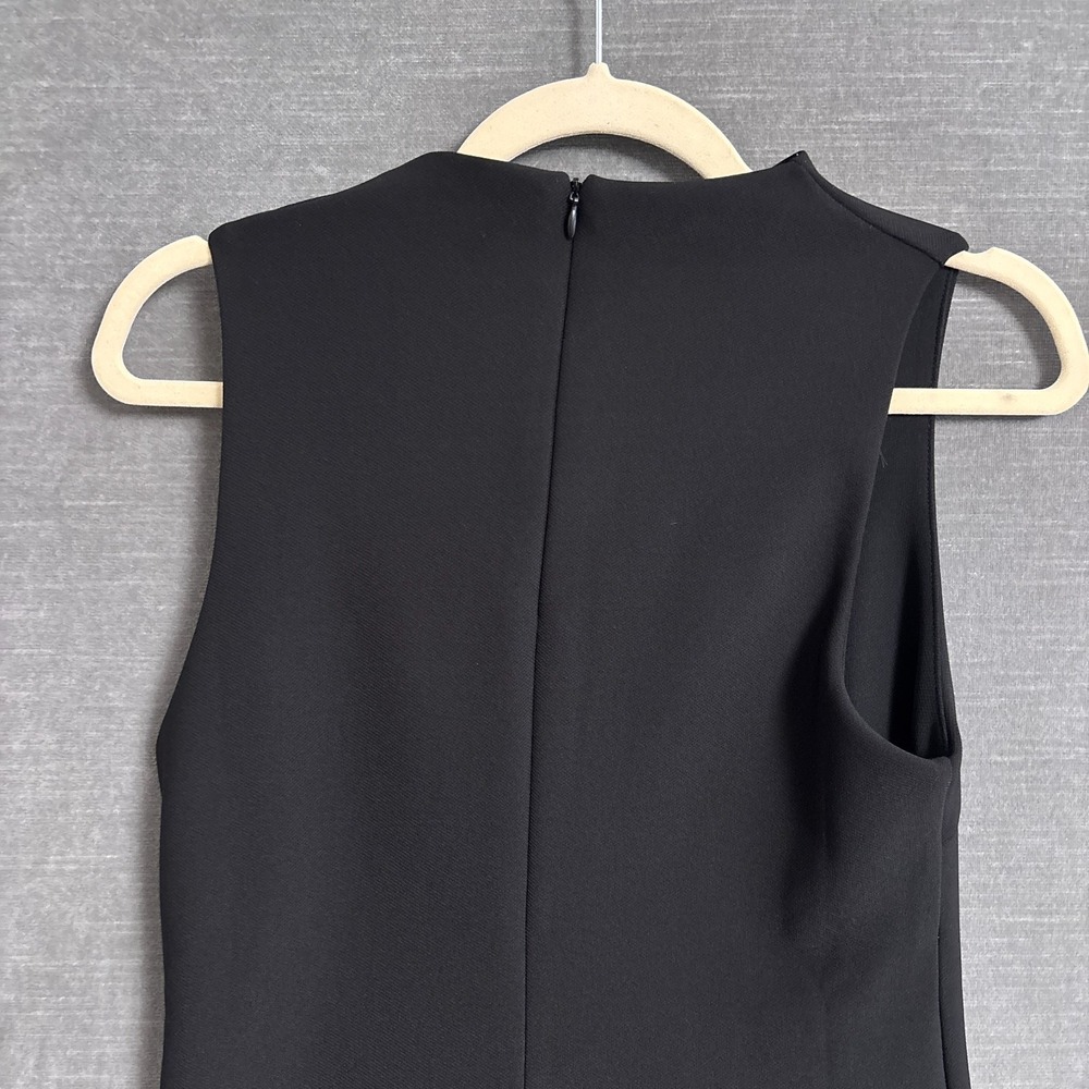 Zara Dress Small Black Sheath Mini LBD‎ Cocktail Mod Retro Career Party - Picture 6 of 9